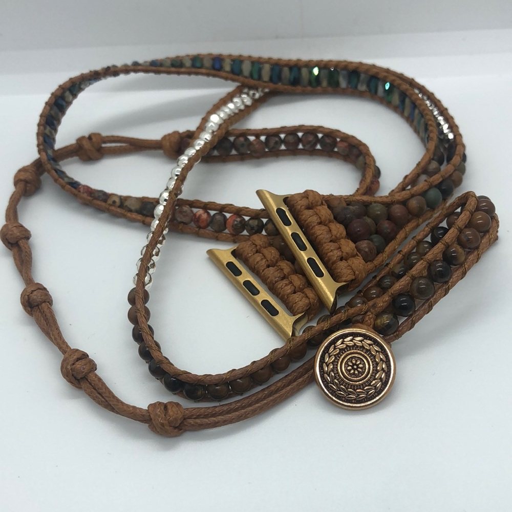 Smartwatch beaded braclet, interchangeable.